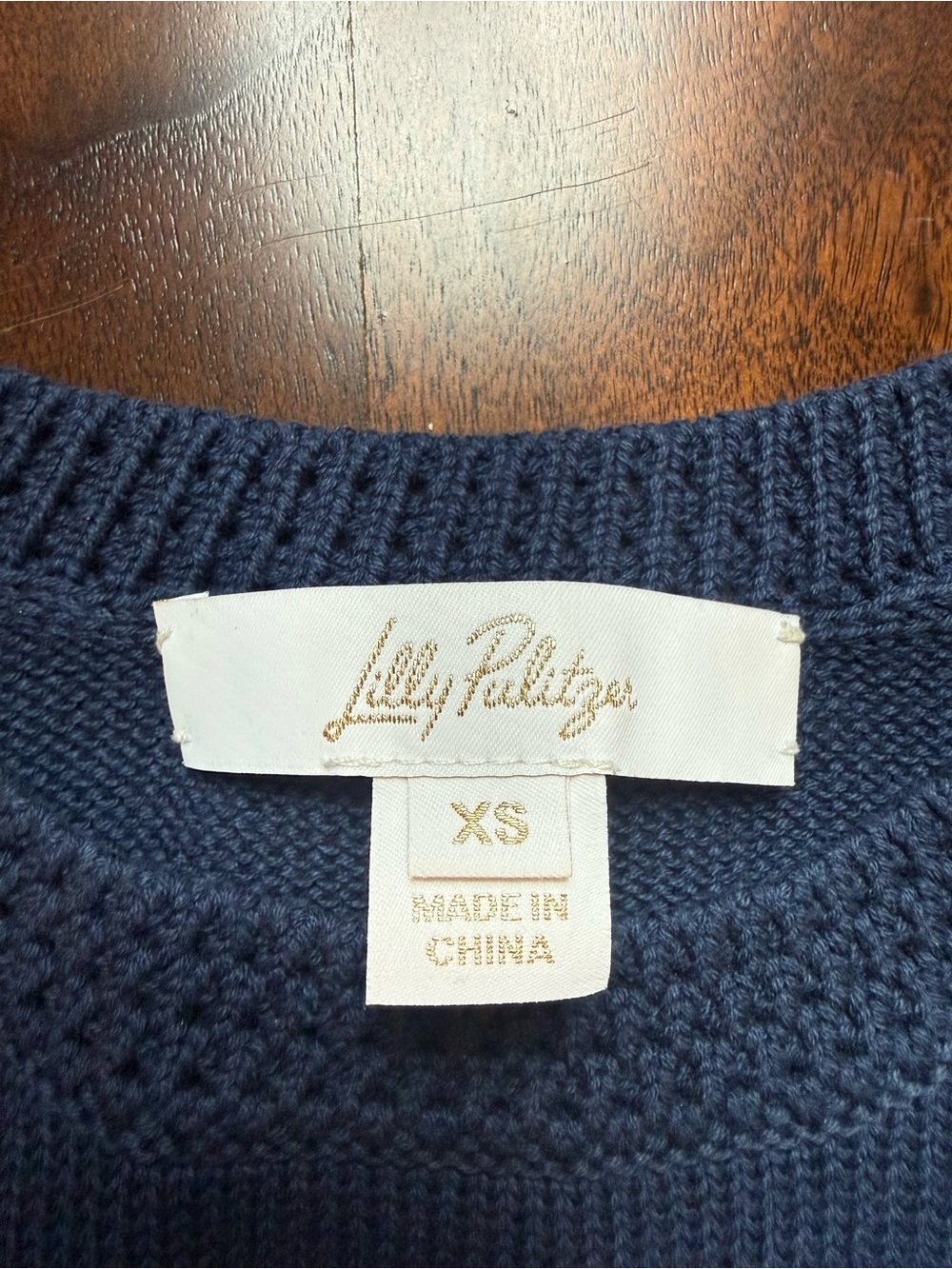 Lily Pulitzer Navy Blue Nautical Knit sweater top - Picture 3 of 4